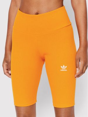 Спортни шорти slim Adidas оранжево