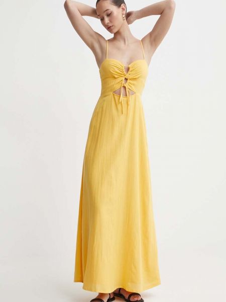 Желтое длинное платье Billabong