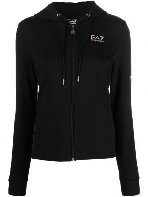 Hoodie Ea7 Emporio Armani svart