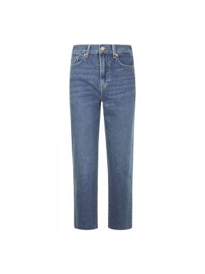 Niebieskie proste jeansy 7 For All Mankind