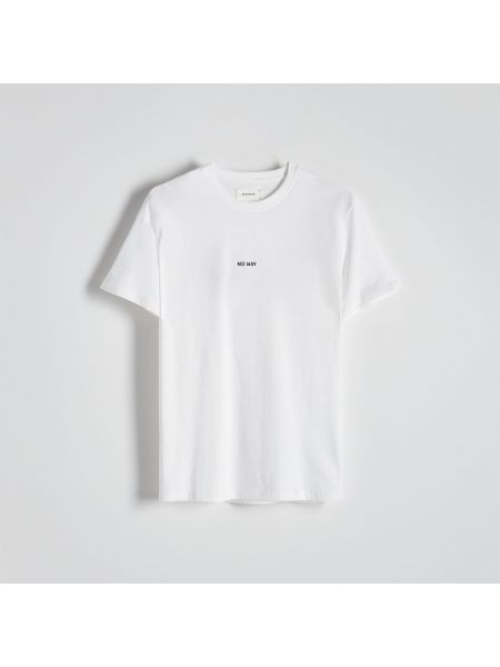 Bílé tričko s potiskem Reserved