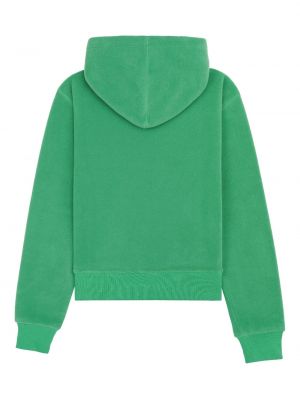 Fleece hoodie mit stickerei Sporty & Rich grün