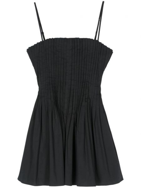 Plisované mini šaty Staud čierna