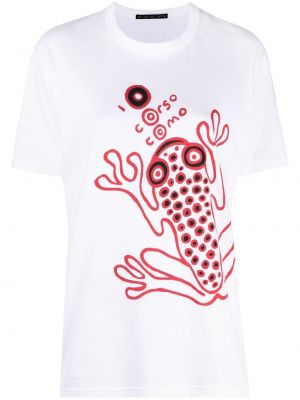 T-shirt con stampa 10 Corso Como bianco