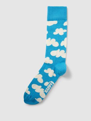 Skarpety z nadrukiem Happy Socks niebieskie