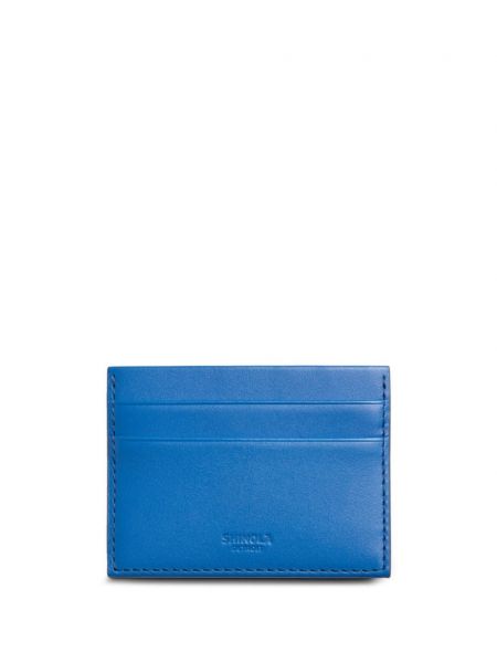 Kožená peňaženka Shinola modrá
