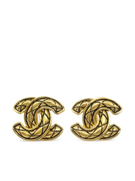 Placate cu aur cercei cu clips Chanel Pre-owned auriu
