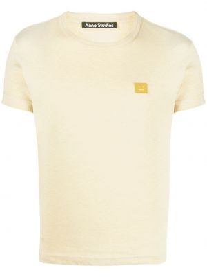 Памучна тениска Acne Studios жълто