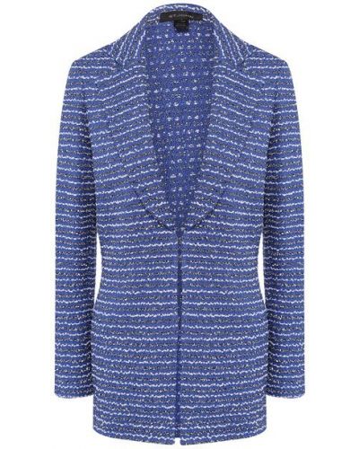 Шерстяной пиджак St. John, синий