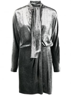 Aksamitna sukienka koktajlowa z dekoltem w serek Alberta Ferretti