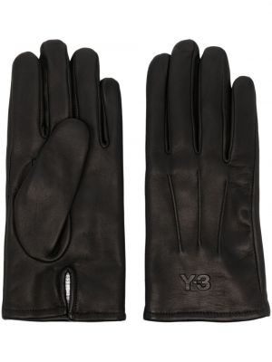 Mănuși din piele Y-3 negru