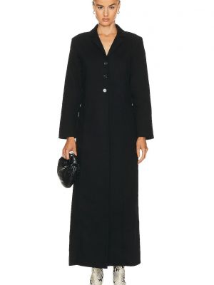 Расклешенное пальто Nour Hammour черное