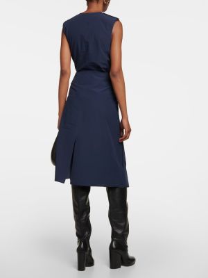 Pamučna midi suknja Lemaire plava