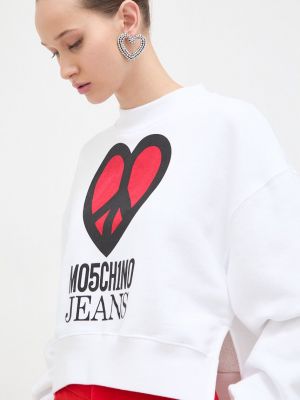 Pamučna vesta Moschino Jeans bijela