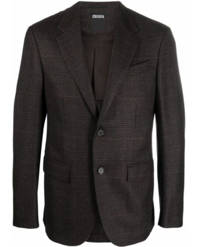 Ull lang blazer Zegna brun