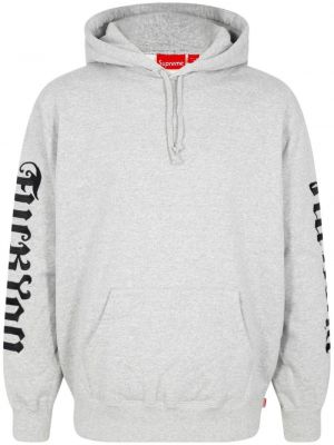 Hoodie Supreme grå