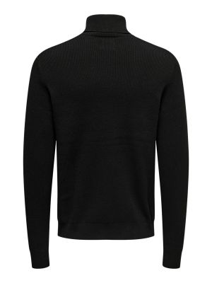 Pull col roulé Only & Sons noir