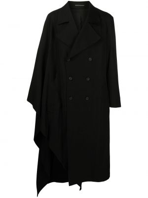 Abrigo asimétrico Yohji Yamamoto negro