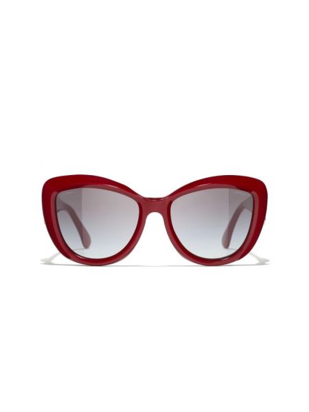 Okulary przeciwsłoneczne Chanel czerwone