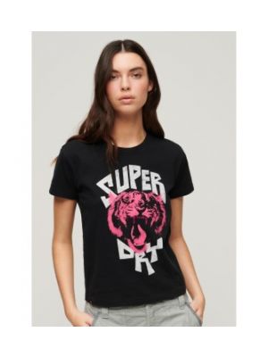 T-shirt en coton Superdry noir