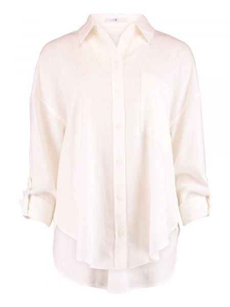 Bluză cu guler Hailys alb