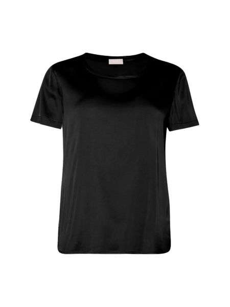 Satynowa koszulka Liu Jo czarna