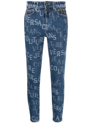 Trykt jeans 7/8 Versace Jeans Couture blå