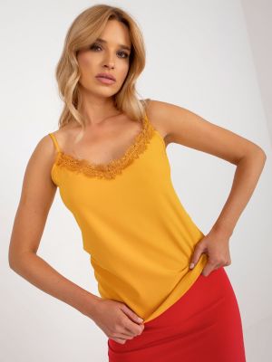 Koszulka Fashionhunters żółta
