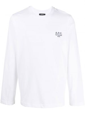 T-shirt avec manches longues A.p.c. blanc