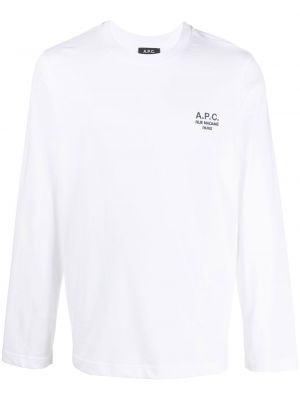 Långärmad t-shirt A.p.c. vit