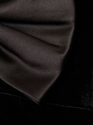 Rochie mini cu funde de catifea Alessandra Rich negru