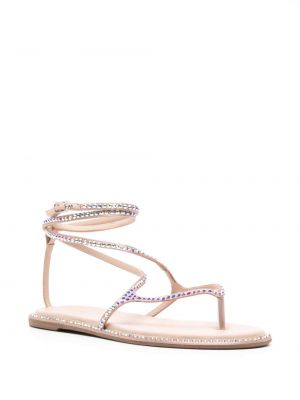 Sandalai su kristalais Le Silla smėlinė