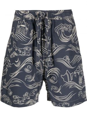 Bermuda kratke hlače s printom Maharishi plava