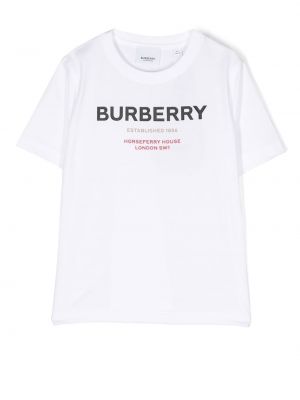 T-shirt for piger Burberry Kids hvid