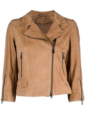 Байкерская куртка Giorgio Brato, коричневая