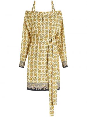 Kleid mit print mit paisleymuster Etro gelb