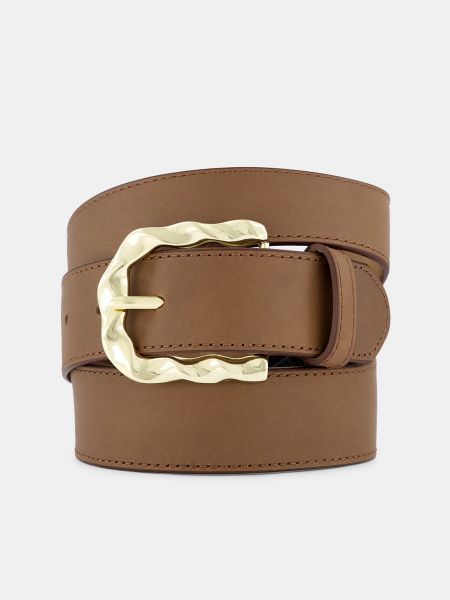 Cinturón de cuero con hebilla Latouche marrón