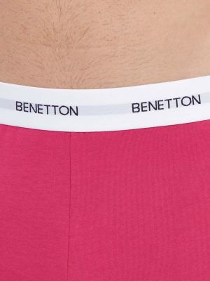 Pantaloni sport din bumbac United Colors Of Benetton roz