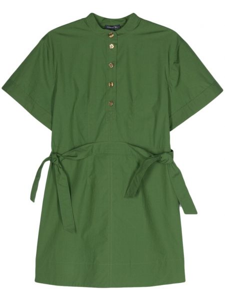 Bombažna mini obleka Soeur zelena