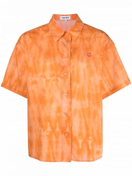 Риза с принт с тигров принт Kenzo оранжево