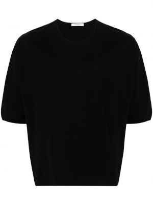 Βαμβακερή μπλούζα Lemaire μαύρο