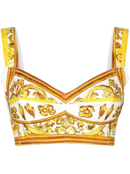 Crop top Dolce & Gabbana gul