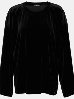 Aszimmetrikus jersey felső Tom Ford fekete