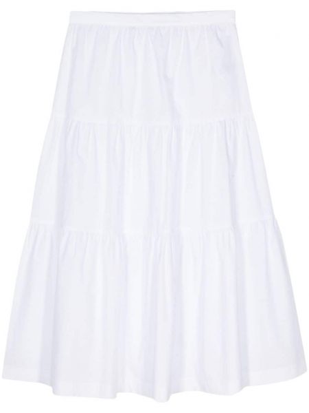 Midi sukně Patrizia Pepe bílé
