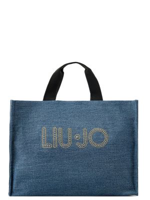 Синяя сумка шоппер Liu Jo