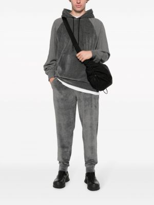 Spodnie sportowe bawełniane z nadrukiem Helmut Lang szare