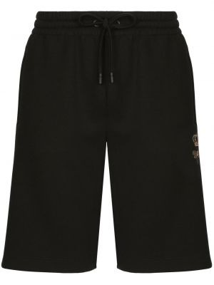 Pantaloni scurți din bumbac Dolce & Gabbana negru