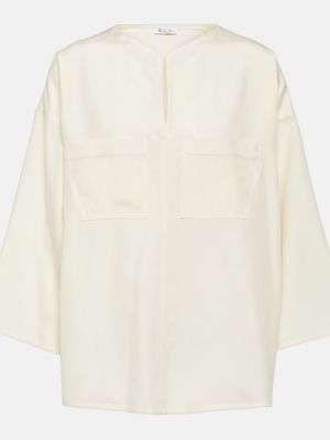 Копринена блуза Loro Piana бяло