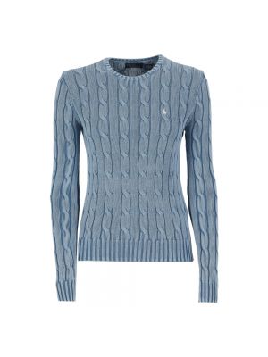 Sweter bawełniany Ralph Lauren niebieski