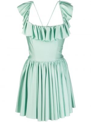 Плисирана мини рокля Amen зелено